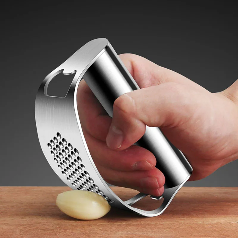 

304 Stainless Steel Manual Garlic Press Household Kitchen Garlic Tool Kitchen Gadgets and Accessories Gadgets for Home Cooking