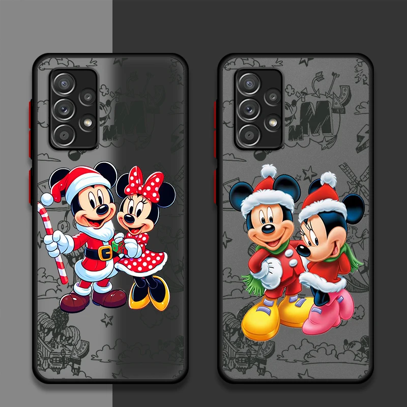 Рождественский милый чехол с Микки Маусом для Samsung Galaxy A54 A14 A52 A53 A34 A13 A51 A23 A71 A32 A21s