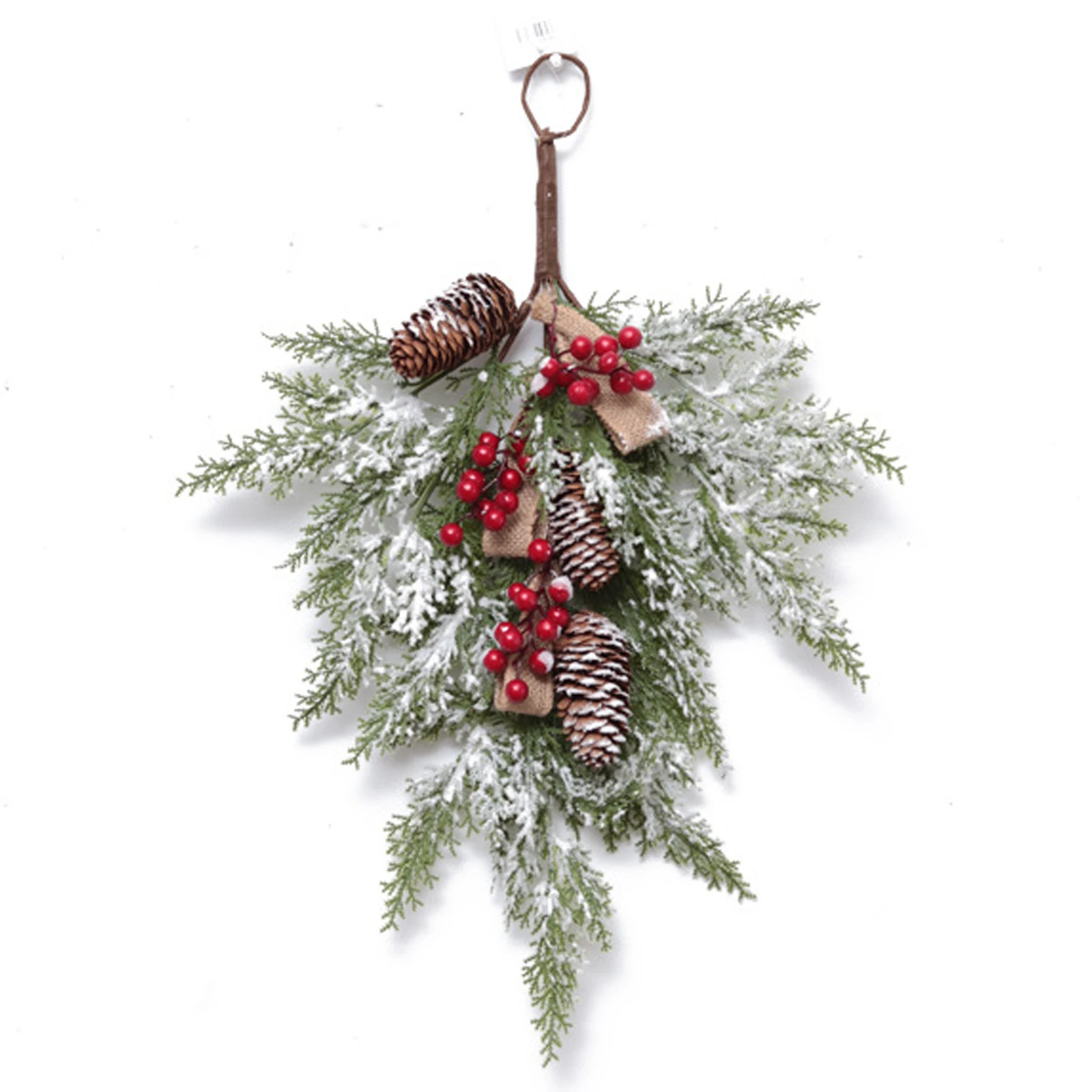 

Wall Decor Artificial Plant Christmas Wreath Swag Decoration Durable Simple And Fashionable Simulation Flower Pine Cone