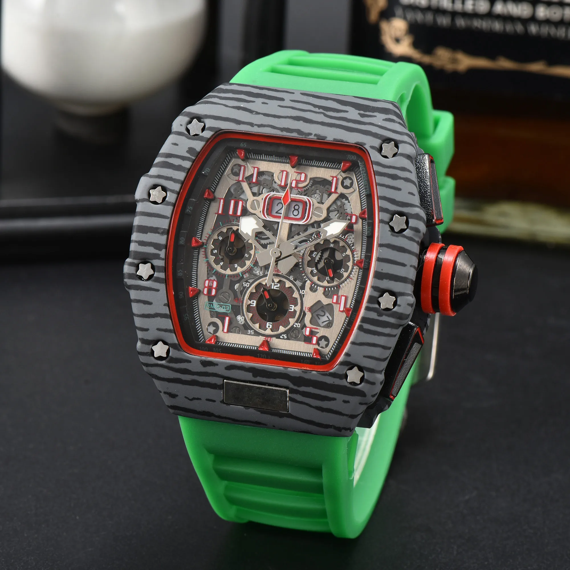 

Часы RCD13 мужские с хронографом, многофункциональные классические стальные брендовые, в деловом стиле, ААА