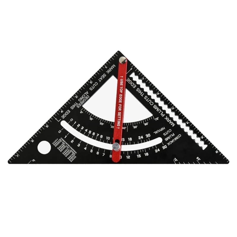 

Folding Triangle Ruler Carpenter Square Layout Tool Aluminium Alloy Precision Goniometer Multi-Angle Measurement Tool