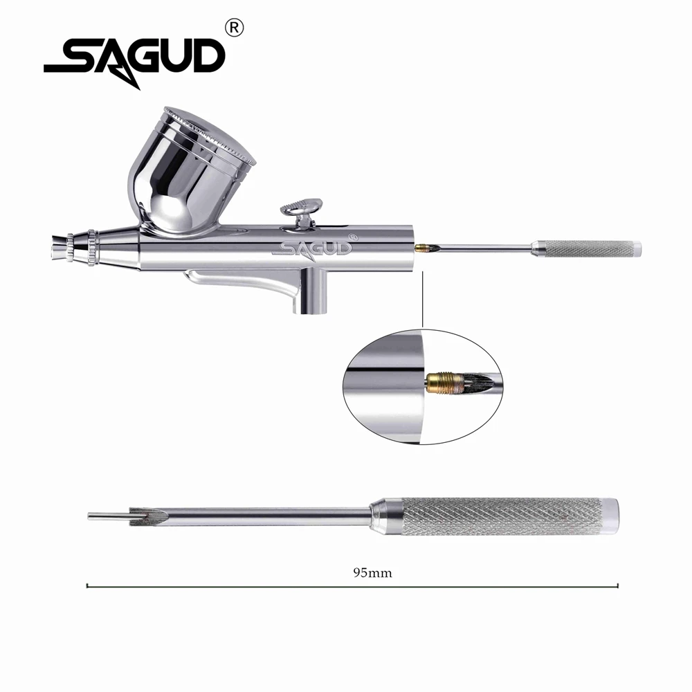 SAGUD Комплект аксессуаров для аэрографа Сменные инструменты пневматических