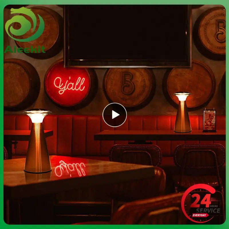 

Night Light Metal 3000k Warm Light Led Table Lamp Portable Rechargeable Desk Lamp Bedroom Lighting Battery Lamp 3w Touch Control