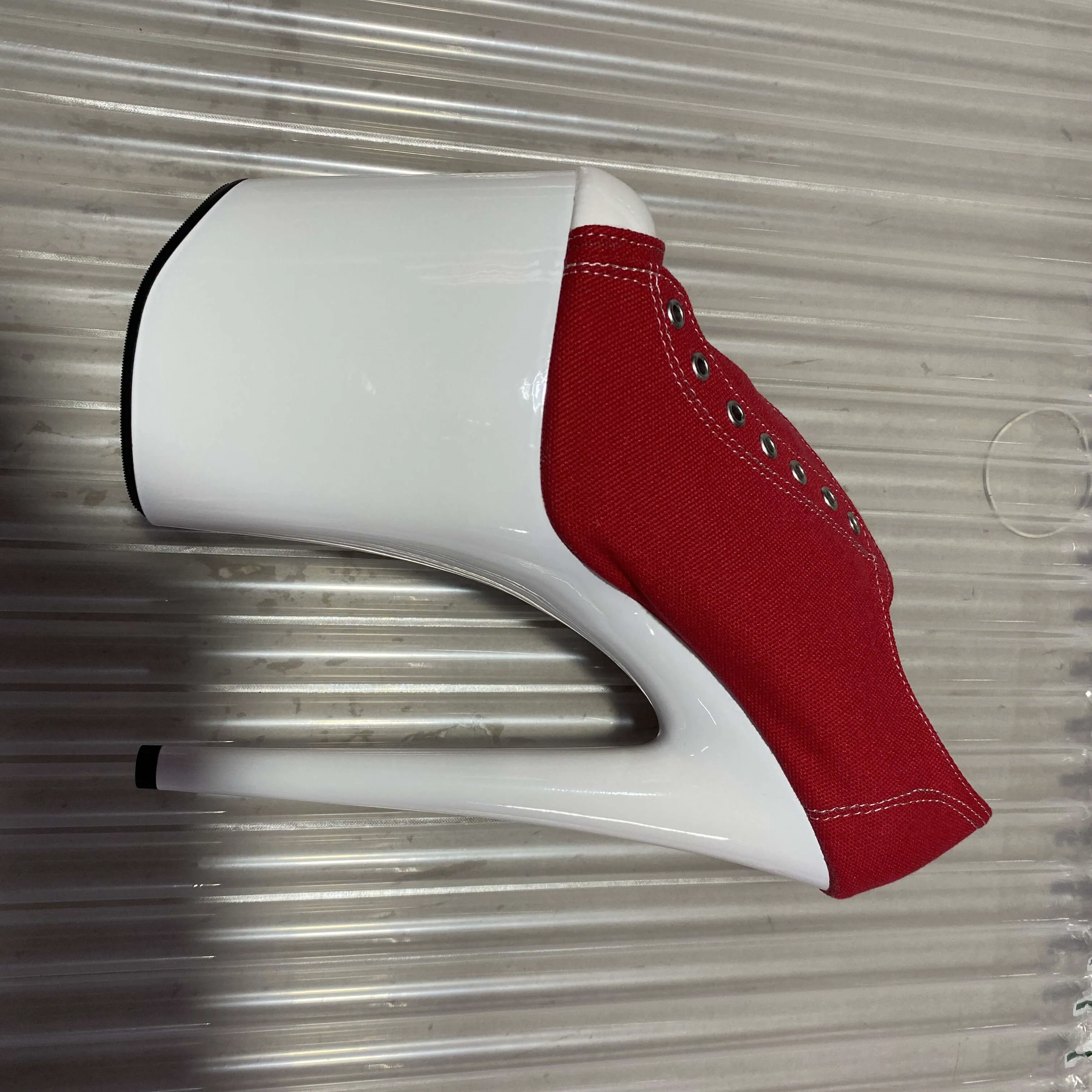 6-8 inches, sexy ankle boots, women's high heels, 17-20cm canvas upper pole dance, banquet show boots