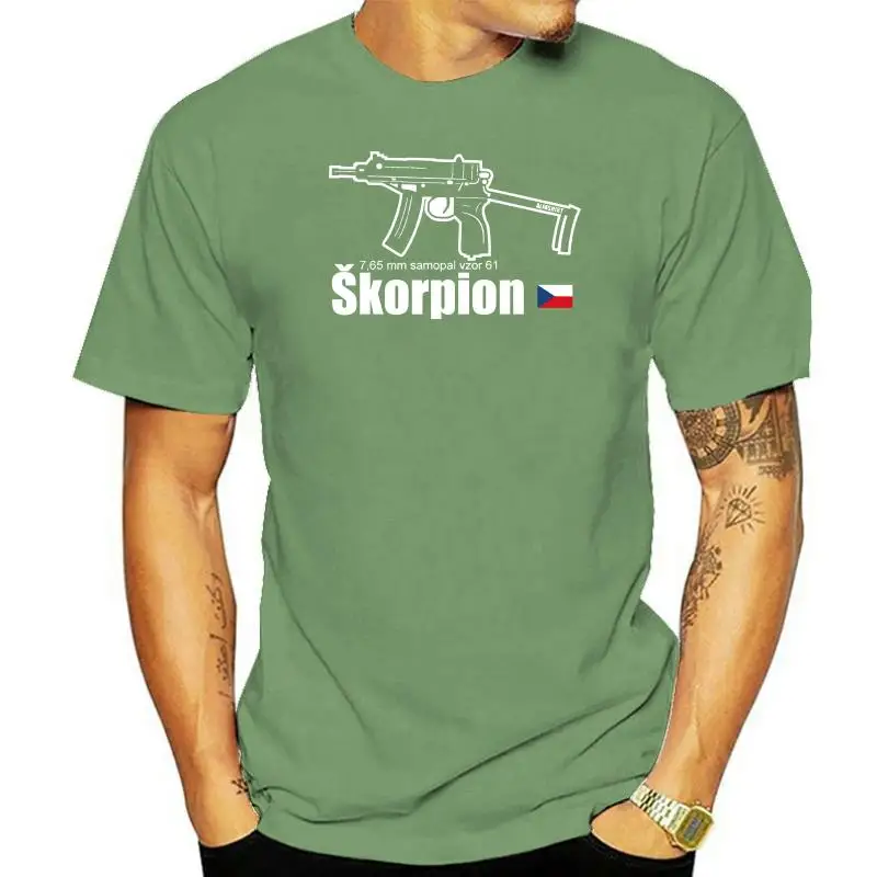 

2022 Hot Sale 100% cotton Skorpion Maschinenpistole MP 765 Samopal vzor 61 Skorpion CSSR T Shirt Tee shirt