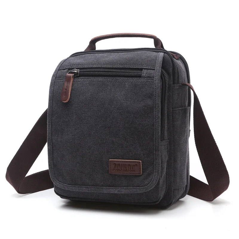 New Canvas Bag Men's Messenger Bag Korean Version Shoulder Bag Handbag Multi-pocket ID Bag