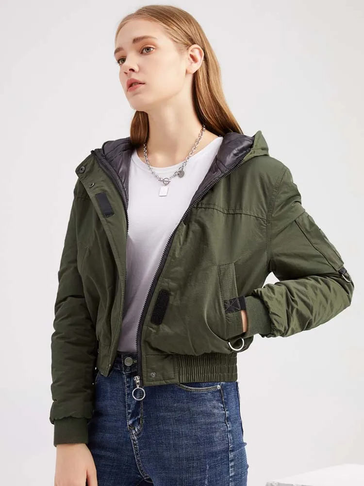 Winter Warm Thick Hooded Coats Women Short Parkas Fashion Cotton Padded Female Puffer Moto Jacket Fashion Zipper Biker Outerwear