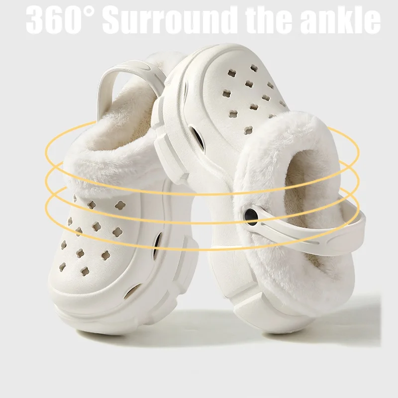 

Man Woman Plush Thermal Insole For Croc Shoes Slippers Winter Indoor Plush Socks Removable Keep Warm Shoe Pad Insert