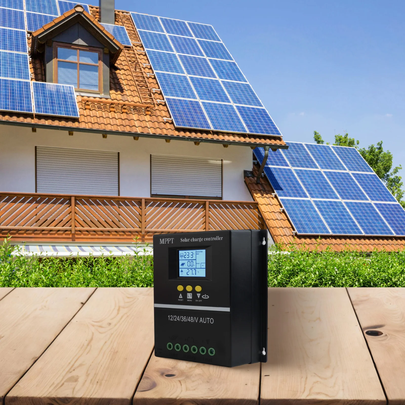 100A MPPT 80A 60A контроллер заряда солнечной батареи 12 В 24 36 48 солнечная панель