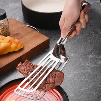 stainless steel meat steak grill clip tongs drain oil shovel high temperature resistance clamp restaurant kitchen barbecue tools