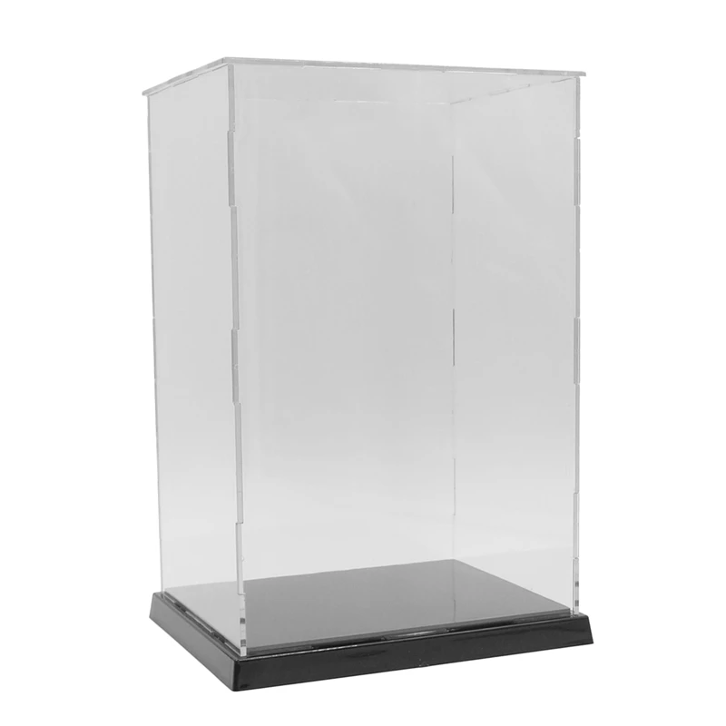

Action Figures Showcase Box Clear Acrylic Display Case Black Base Dustproof Protection Model 16.5x12.5x24.5cm