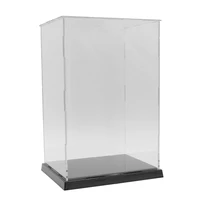 action figures showcase box clear acrylic display case black base dustproof protection model 16 5x12 5x24 5cm