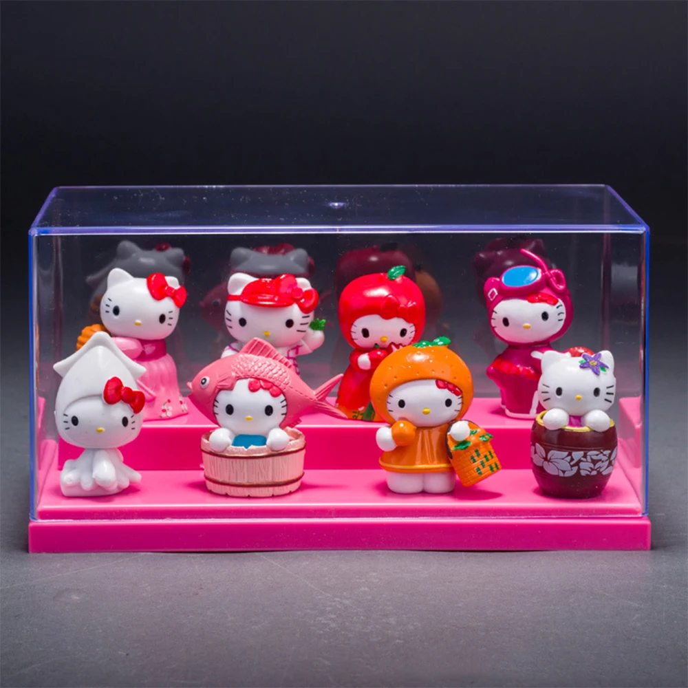 

Sanrio Hello Kitty Fruit Series Anime Figure Kawaii Doll Decoration Cartoon Model Toy Figurines Collection Cute Suite Gifts Toys