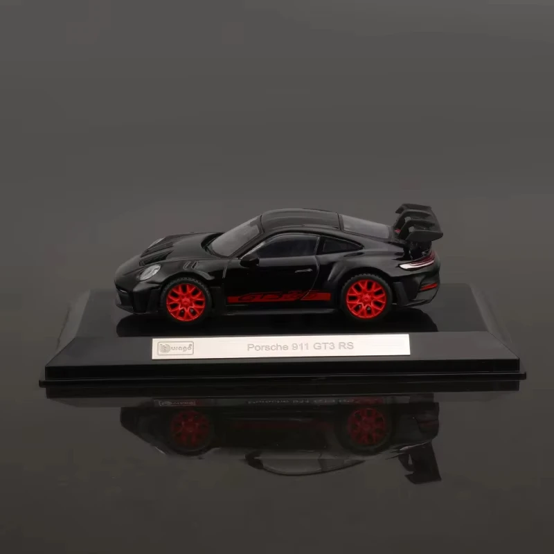 В наличии 1:43 Bburago Porsche 911 GT3 RS Пылезащитный чехол 963 Акриловая коробка 24 часа Le Mans Rally