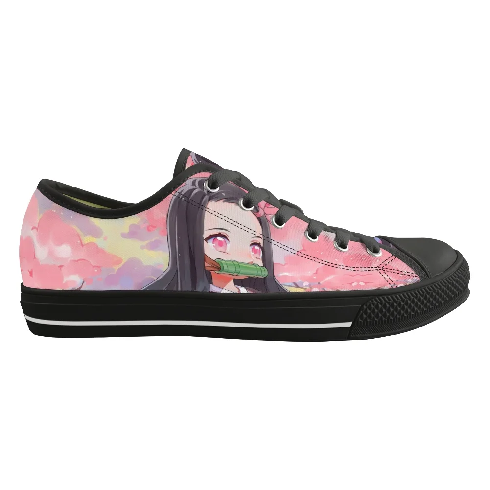 

Doginthehole Demon Slayer Canvas Shoes Women Stylish Sneaker Shoes Lightweight Vulcanized Shoes for Woman New Nezuko Zapatillas