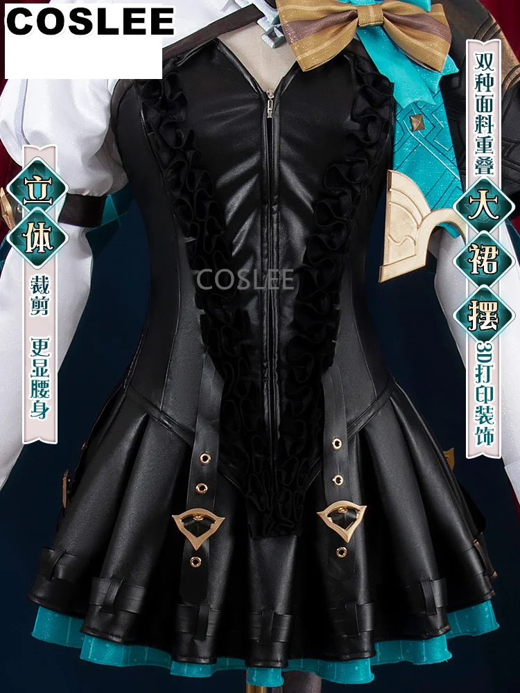 COSLEE Genshin Impact Lynette/Lyney Косплей Костюм Волшебник Игровой Прекрасная Униформа