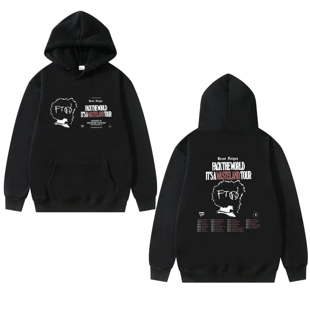 

Brent Faiyaz Hoodie It's A Wasteland Tour Concert 2023 Hooded Tracksuit Men Women Fashion Hip Hop Rock Style Oversized Hoodies