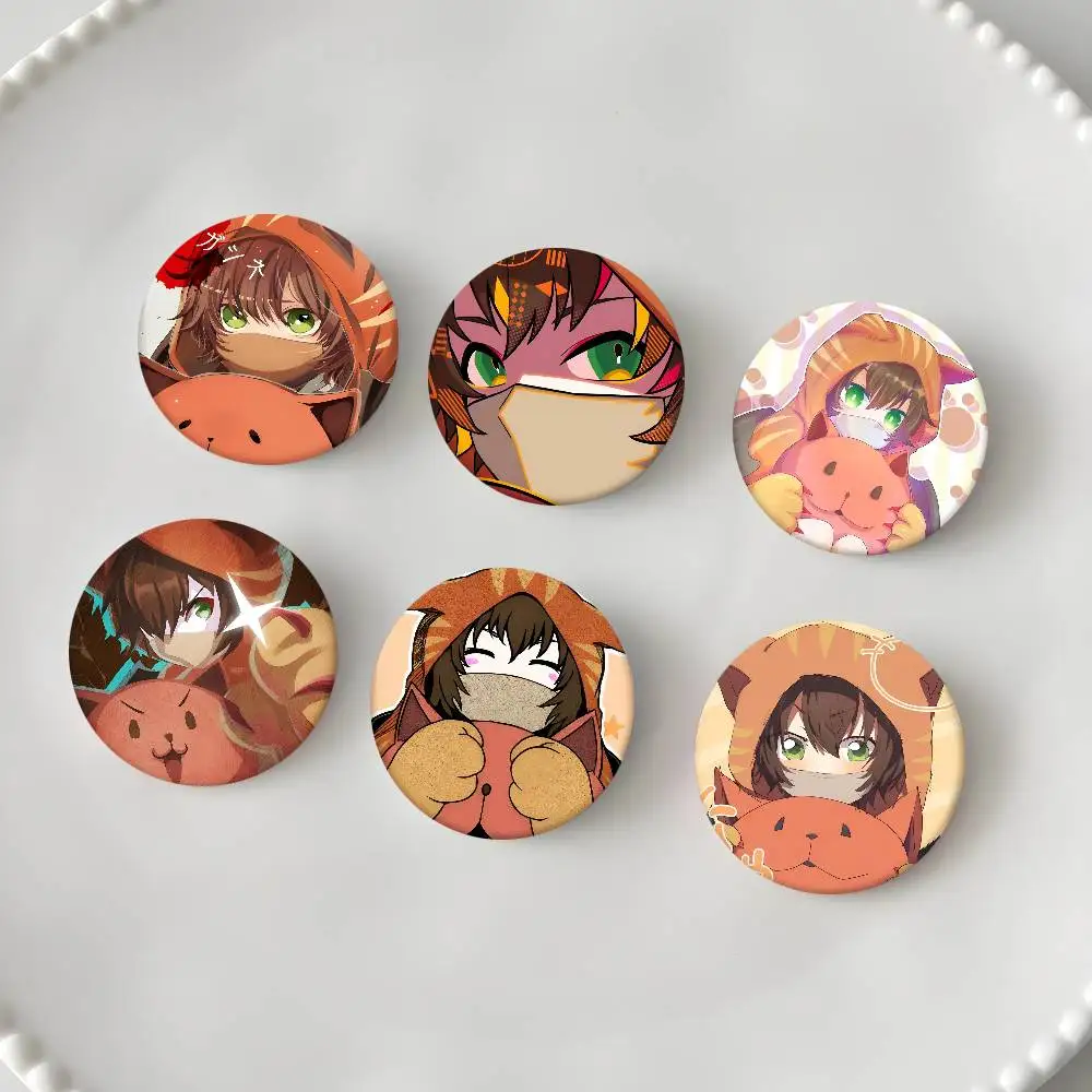 Фото Gin Ibushi Game Your Turn To Die, значки, круглый значок, жесть, монета, брошь, одежда, аксессуары для рюкзака, булавка на лацкан №5