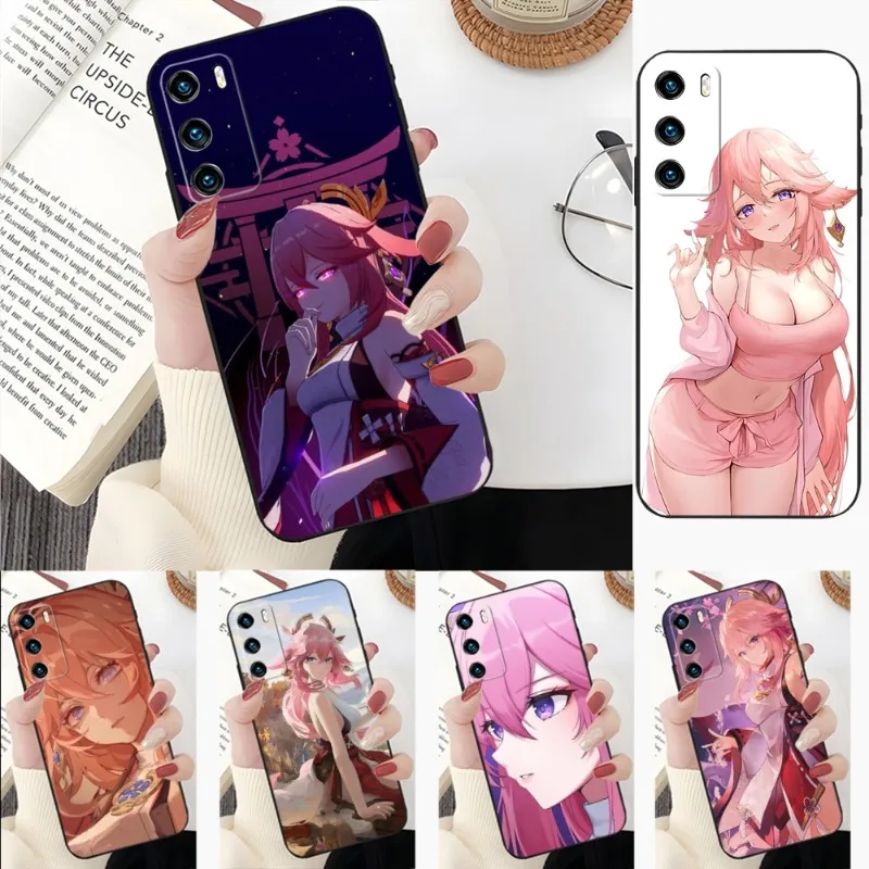 

Yae Miko Genshin Impact Phone Case For Huawei Y9 Y7 Y7A Y7P Y6 Y6Pro Y5 Y5P Prime 2020 2019 2018 2017 Nova 9S 9RO 9SE Funda