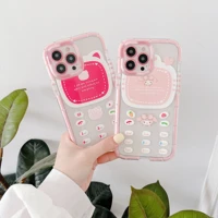 sanrio melody cute creative button phone cases for iphone 13 12 11 pro max xr xs max 8 x 7 se lady girl shockproof soft cover