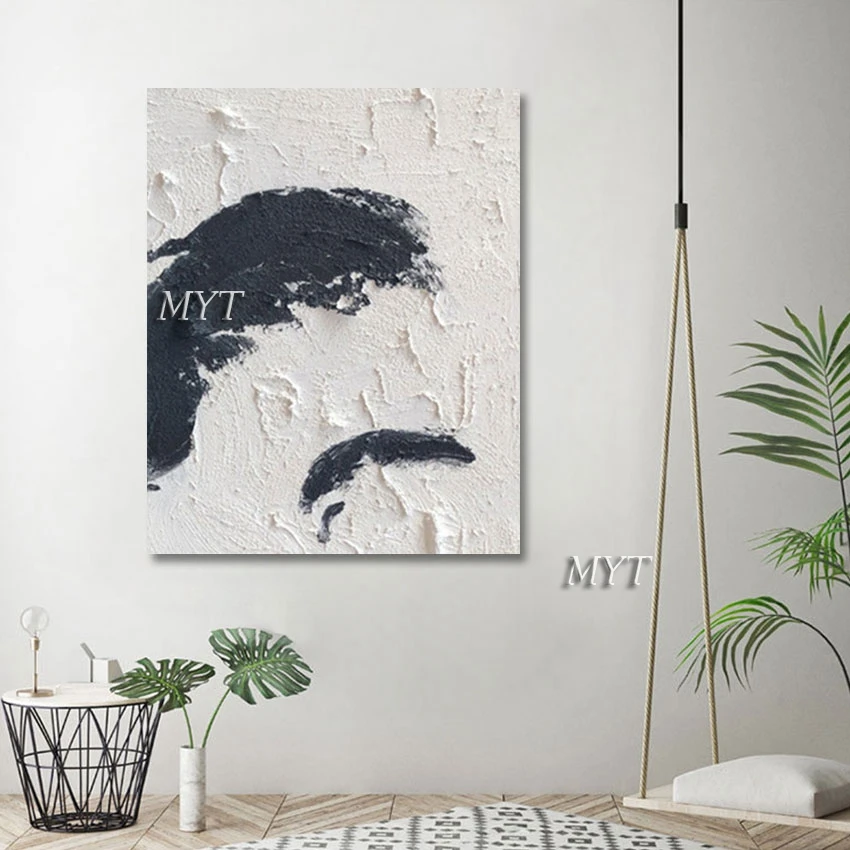 100% ручная работа абстрактный нож Толстая текстурированная картина маслом на