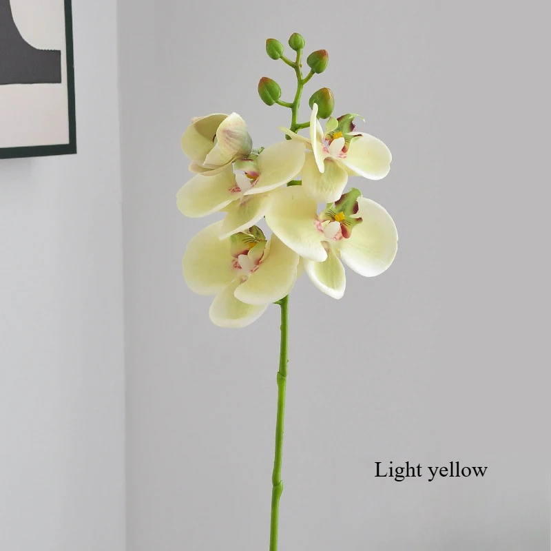 

19,7-дюймовая искусственная бабочка, орхидея, маленькая стебель, искусственные цветы для домашнего свадебного декора, цветочная композиция, реквизит для фотосъемки