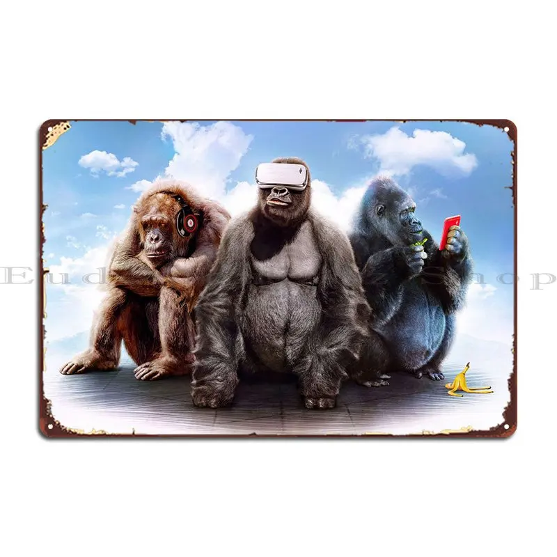 Three Wise Monkeys Metal Sign Garage Garage Decoration Wall Decor Customized Cinema Tin Sign Poster
