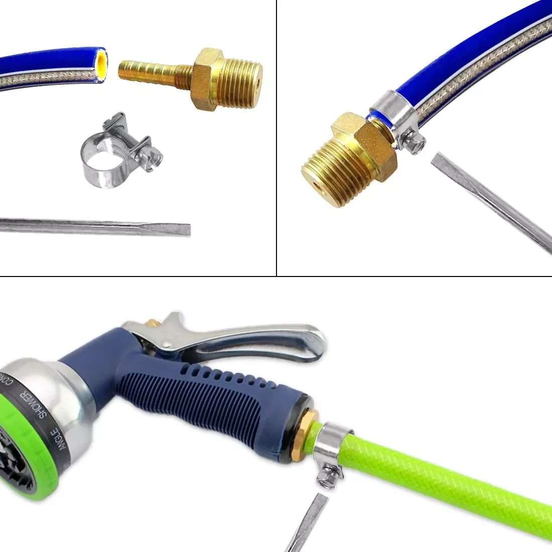 

Car Fuel Hose Clips Hoses Clamps Set Mini Carbon Steel Air Hose Clamp Diesel Petrol Pipe Clips Auto Hose Parts