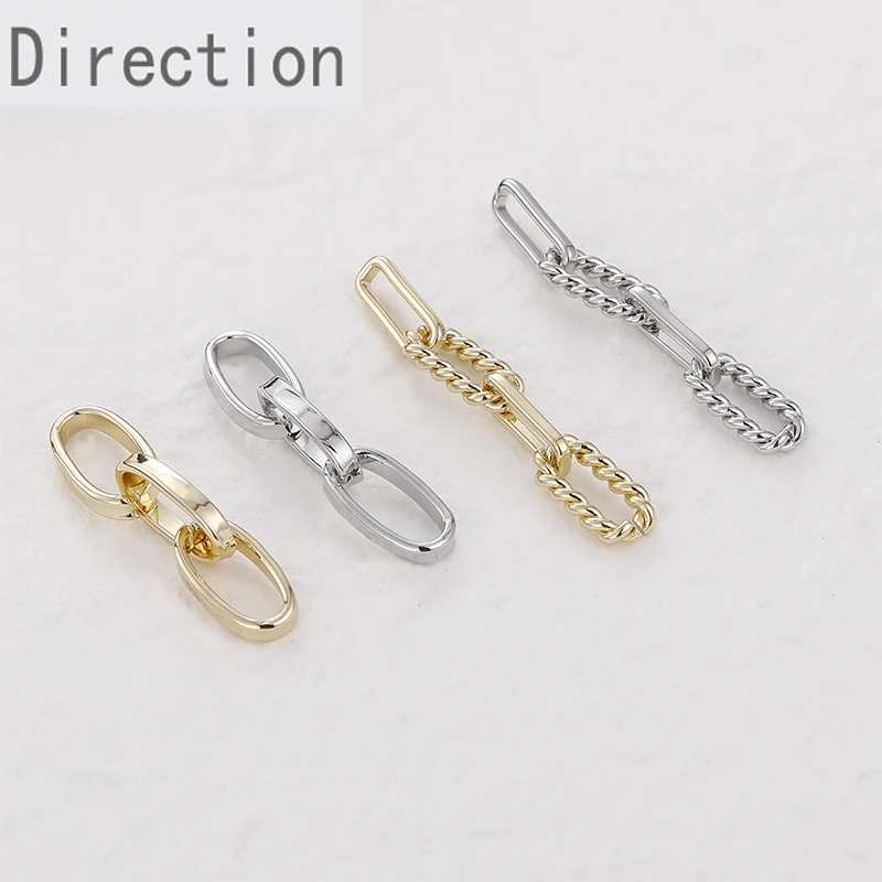 

Цепочка из трех звеньев, ювелирное изделие «сделай сам» с плетением из четырех звеньев, сохраняет цвет золото 14 к, аксессуары для браслетов, ...