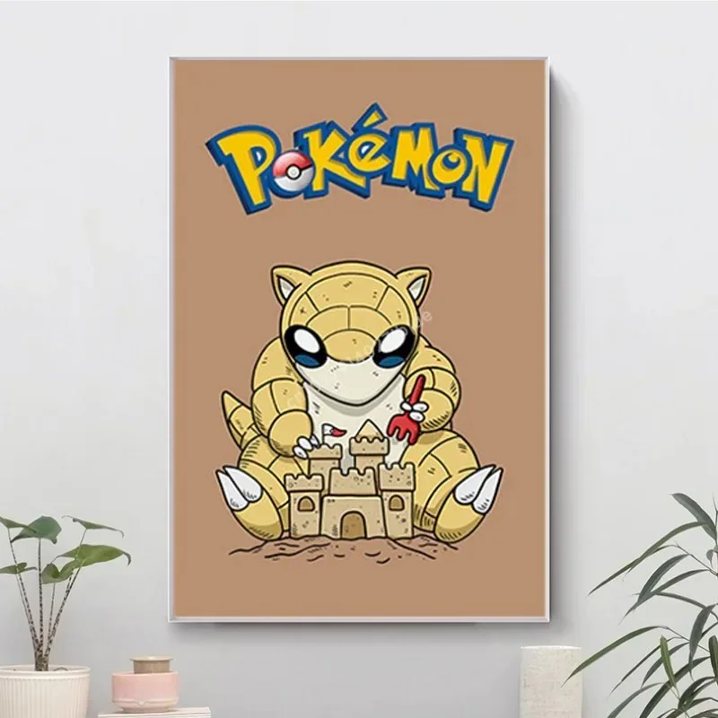 Настенная декоративная живопись с изображением покемона детская комната