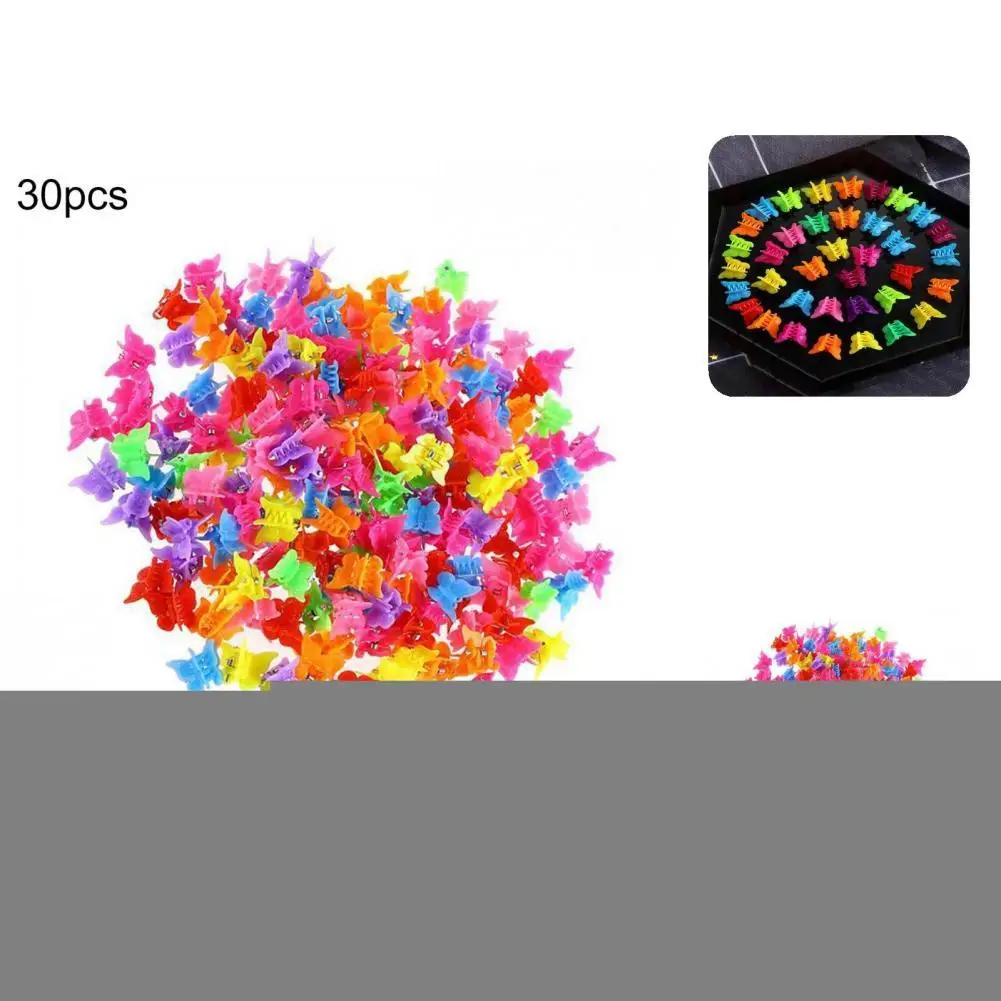 

30 Pcs/Set Hair Pin Great Plastic Kids Hair Clips Pure Colors Sweet Hair Clips