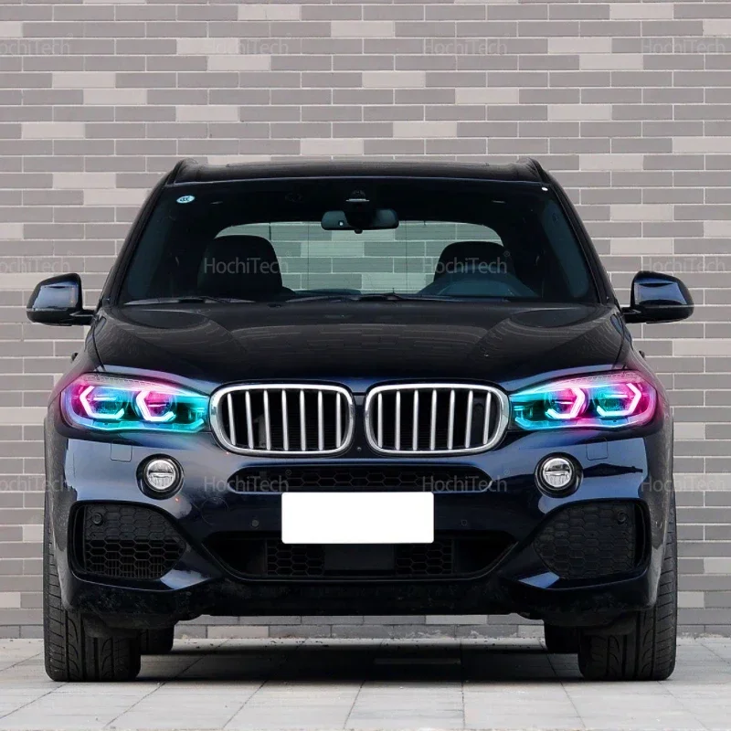 Для BMW X6 F16 2015-2019 XDrive35i 50i XDrive30d 35d 40d M50d Flowing DRL M4 Style LED Angel Eyes Кольцо лампы с указателем