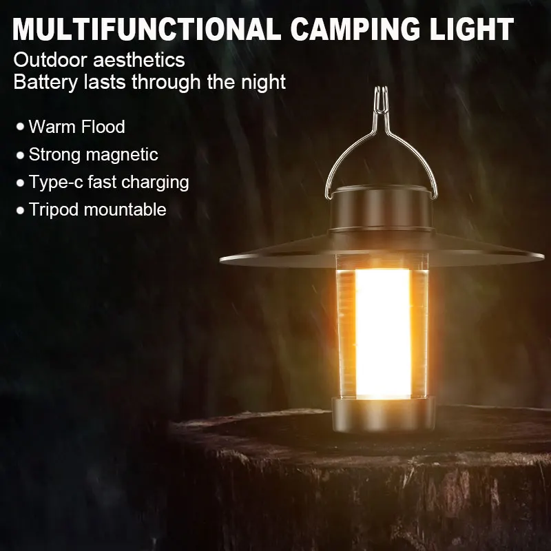 

Новые многофункциональные уличные фонари для кемпинга, портативный мини-фонарик, фонарь для палатки с сильным магнитом, подвесной светильник для пешего туризма и ночного освещения