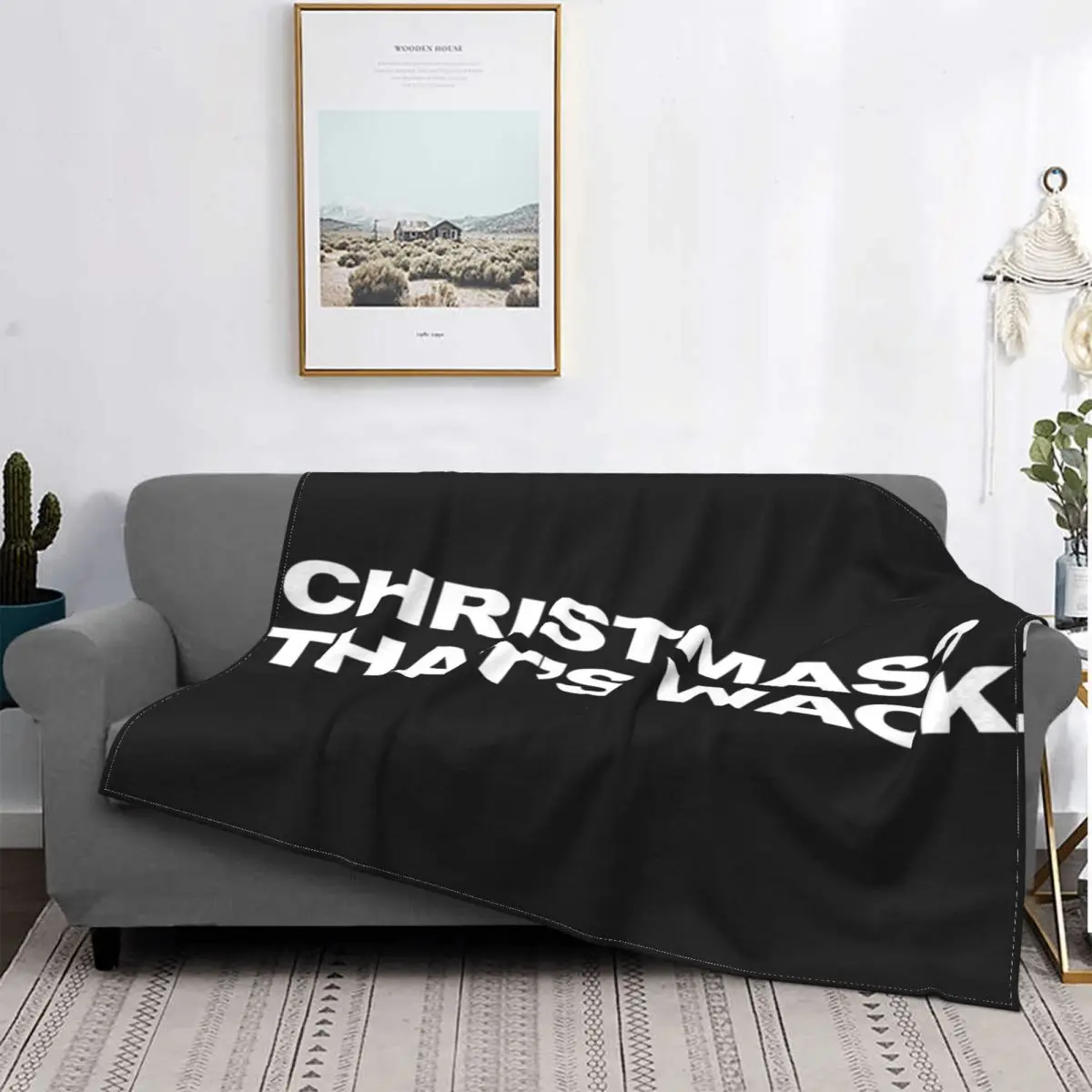 

Manta de muselina a cuadros para la cama, cobertor divertido de Navidad, de Anime, de invierno