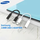 Оригинальный Плетеный аудиокабель Samsung с разъемом типа C на 3,5 мм адаптер для наушников для Galaxy S21 S20 Ultra Note 20 10 Plus Z Flip A82