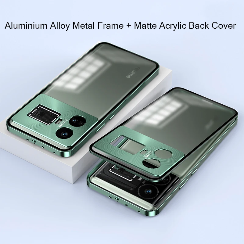 

Металлическая рамка из алюминиевого сплава для OPPO Realme GT 5 GT5 чехол матовая акриловая задняя крышка металлический бампер Защита объектива камеры