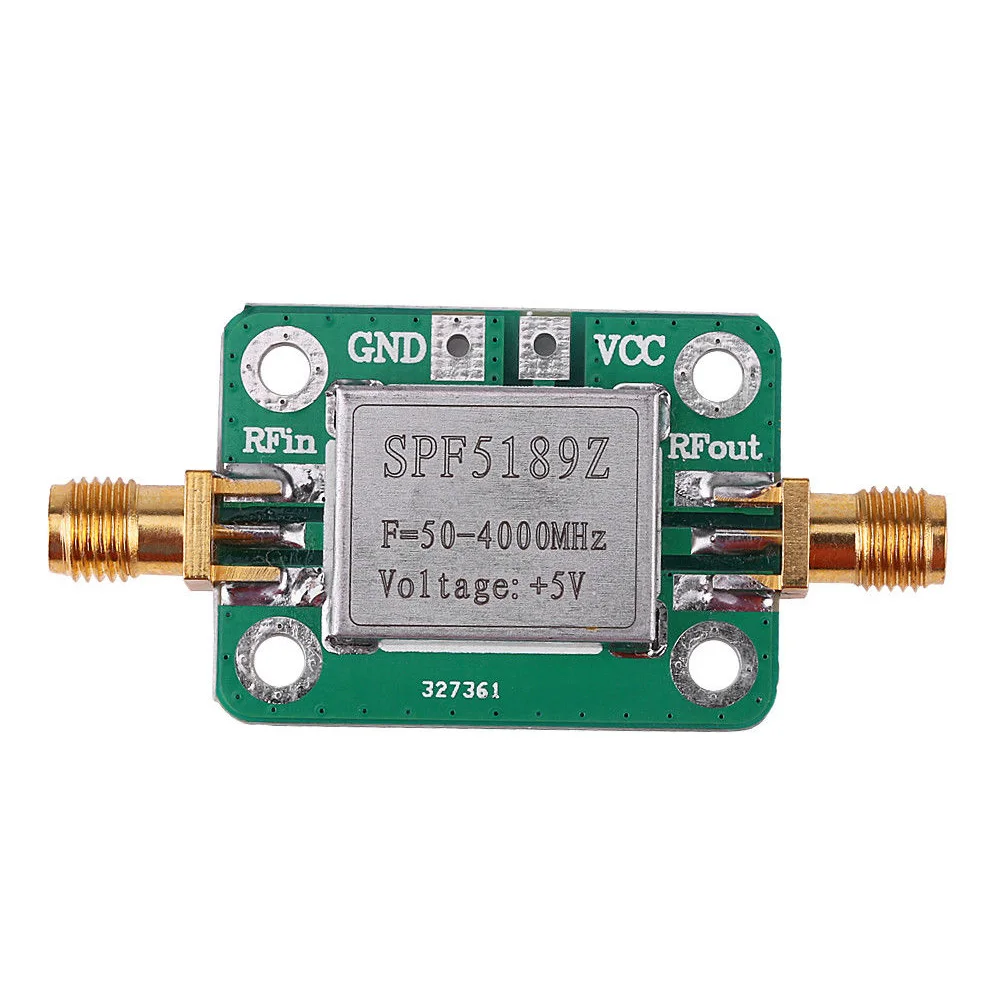 

SPF5189 Wideband Low Noise RF Radio Frequency LNA Amplifier Module With Shielding Shell Wide Use Signal Receiver 50-4000MHz