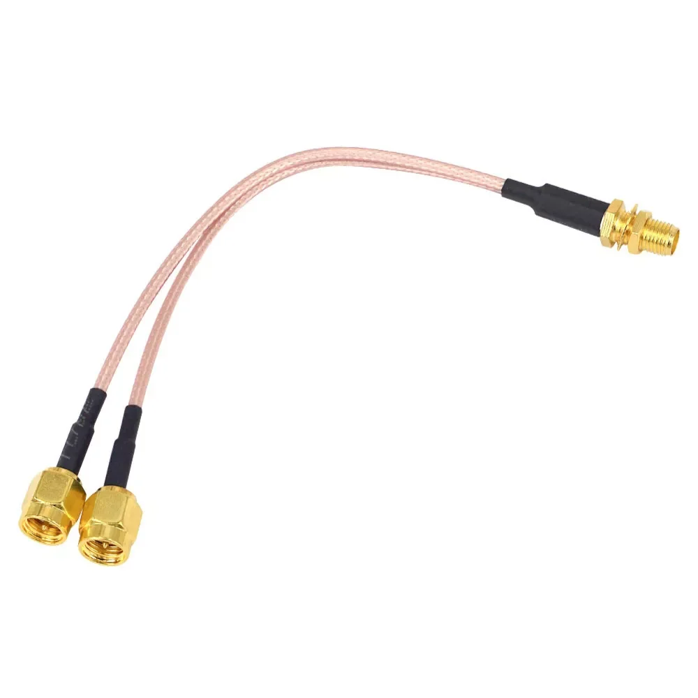 

2 piece/lot SMA Female to Y type 2 SMA Male Connector Splitter Pigtail Cable RG316 15CM