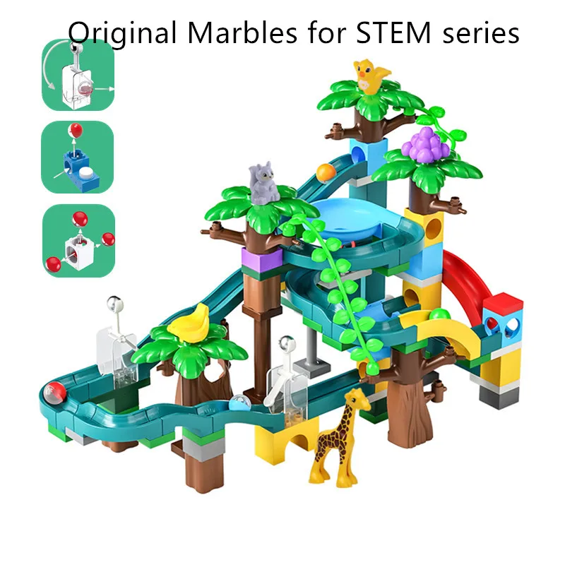 10 штук 2,3 см Собранные оригинальные пластиковые шарики для серии STEM Marble Race Run Building Blocks Track Меньший размер Совместимые части On.