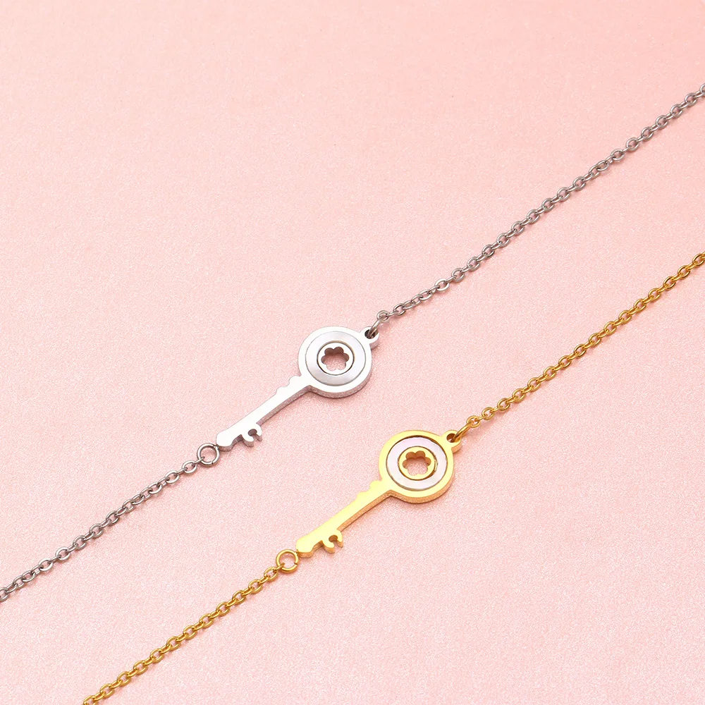 

Key Titanium Steel Bracelet Women's European and American Style Simple Fashion Personalized Small Fresh Girls Hand Jewelry