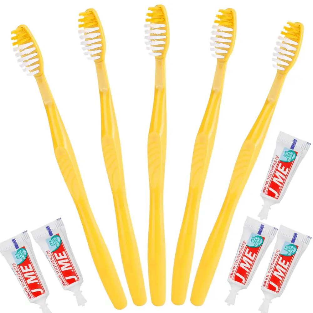

1/5pcs Travel Toothbrush /W Toothpaste Disposable Portable Wash Gargle Suit Camping Supplies Outdoor Hotel Bathroom Accessories