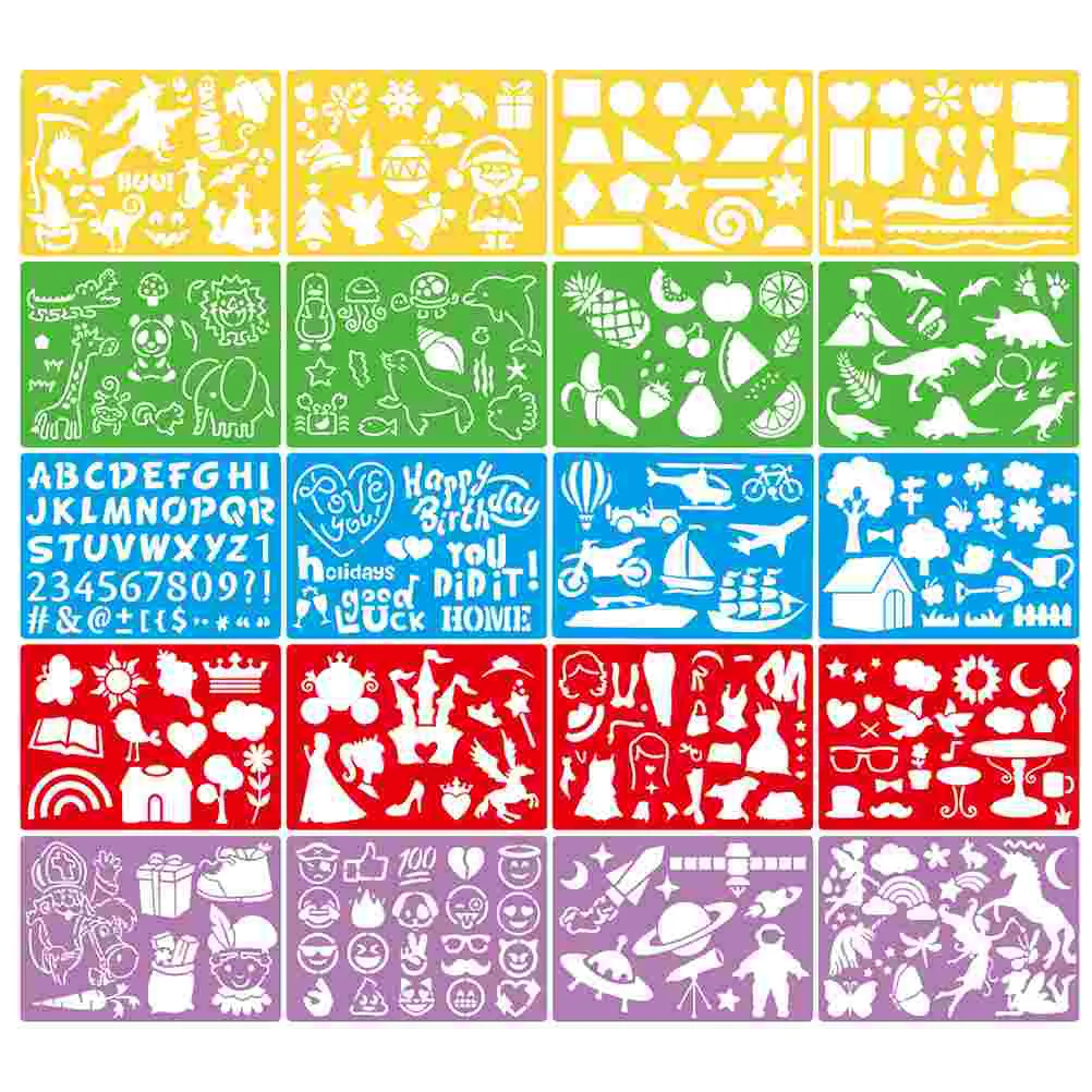 

20PCS Painting Stencils Plastic Numbers Stencils for Craft