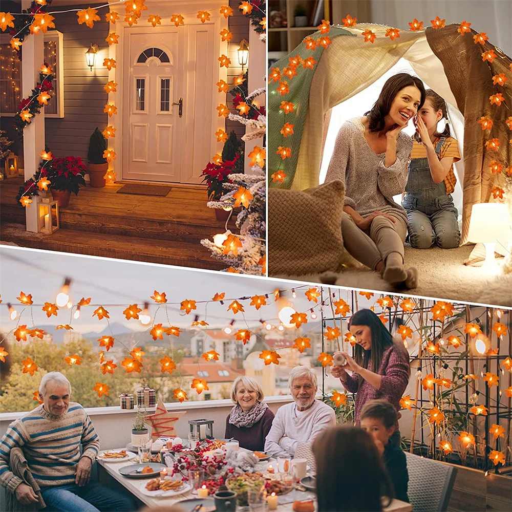 Рисунок 6 - Гирлянда из декор для Дня благодарения кленового листа