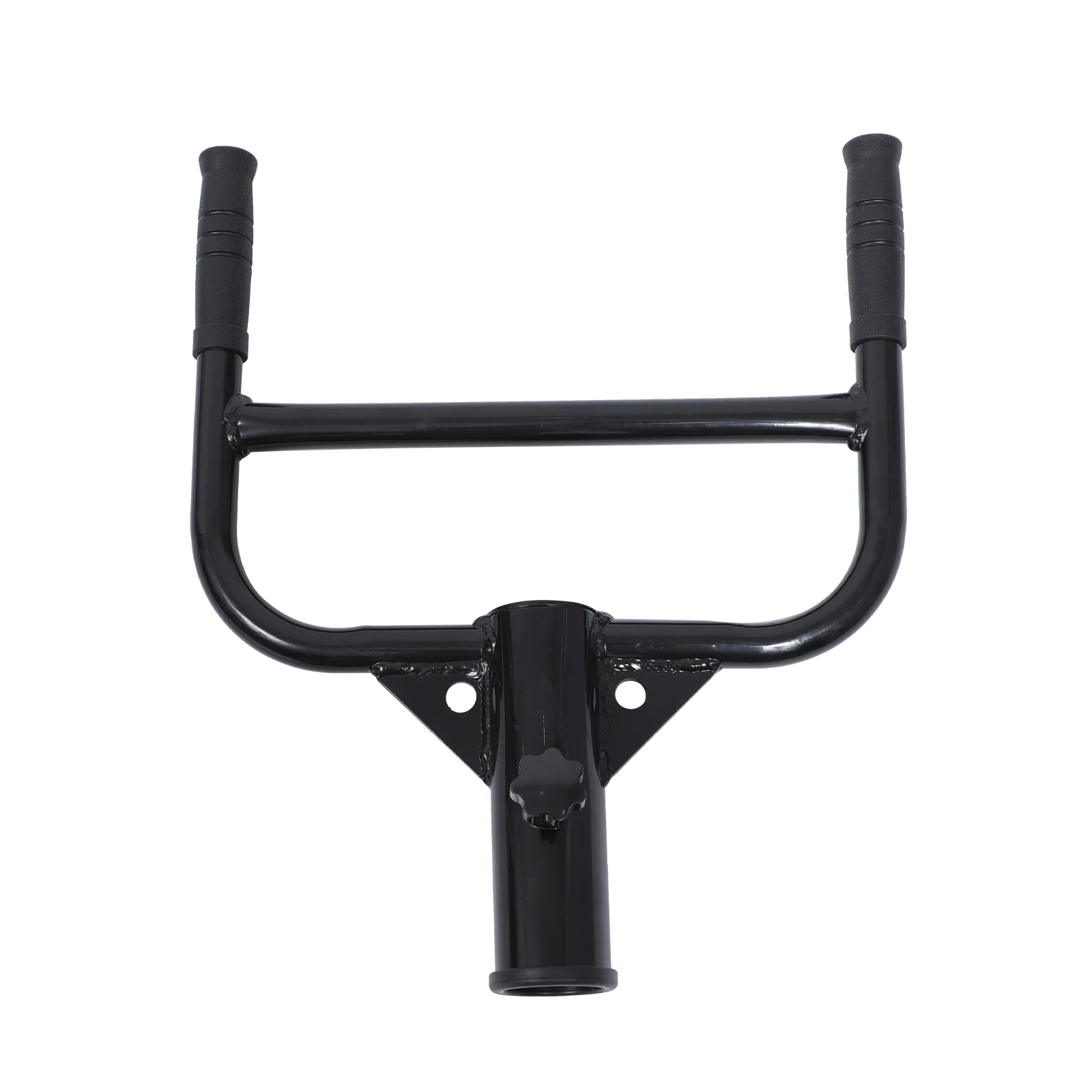 

1Pc Barbell Attachment Handle Steel Barbell Rack Barbell Accessory (Black)