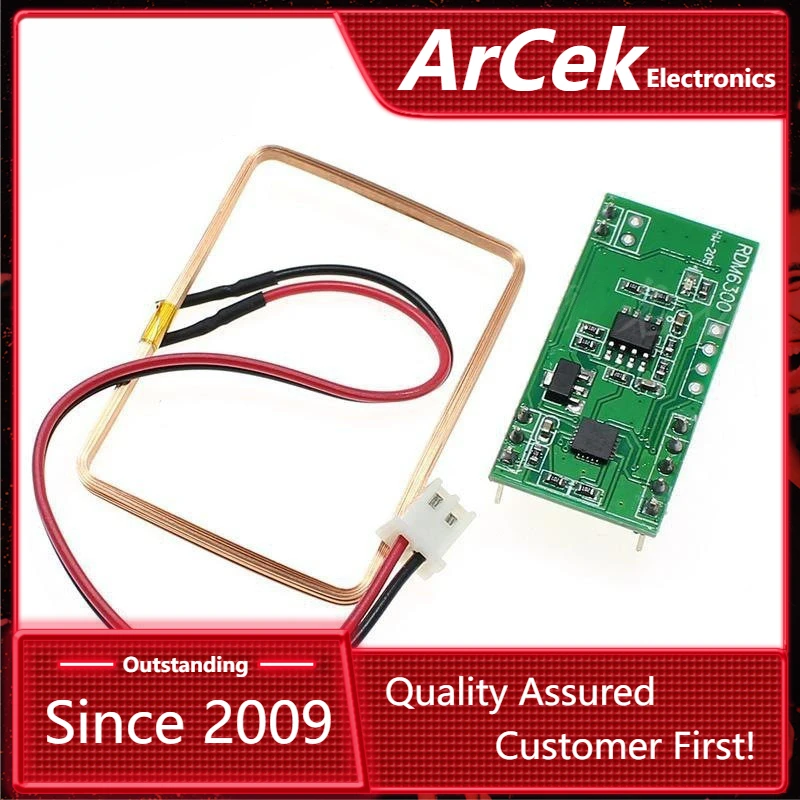 Модуль RFID-считывателя RDM6300, 125 кГц, 5 в постоянного тока, RDM630 UART, система контроля доступа на выходе для Arduino, Комплект «сделай сам»