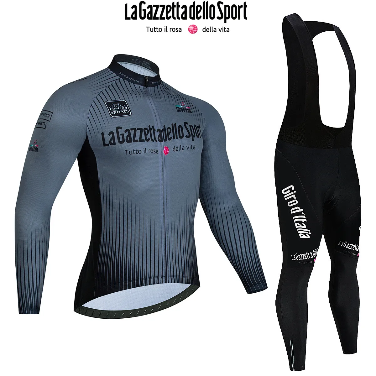 Мужской Велосипедный Комплект Trikotaj С Длинным Рукавом Tour De Giro Italia 2024