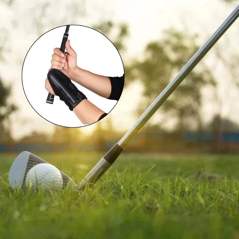 

Training Wrist Fixator Black Holder Golfs Neoprene and PU Swing Protector Corrector Brace Band Trainer Black 24BD