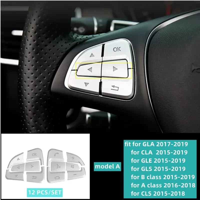 

Автомобильные аксессуары из АБС-пластика, кнопки на руль, накладка, наклейки для Mercedes Benz A B C E S GLC CLA CLS GLE GLS GLK Class