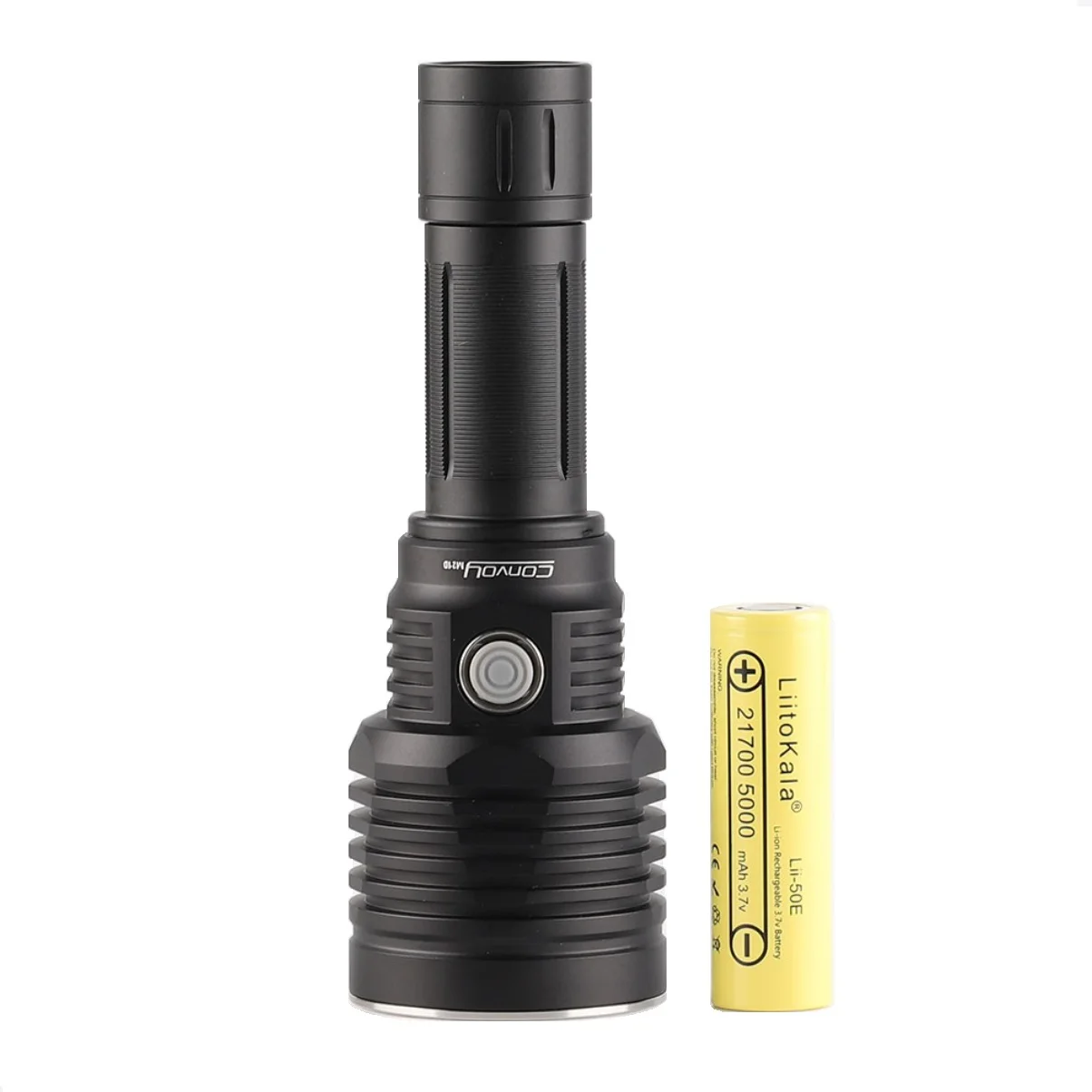 Convoy M21D Powerful LED Flashlight CREE XHP70.2 4300LM Type-C Torch Lighter by 21700 Battery with Camping Hiking Self-defense