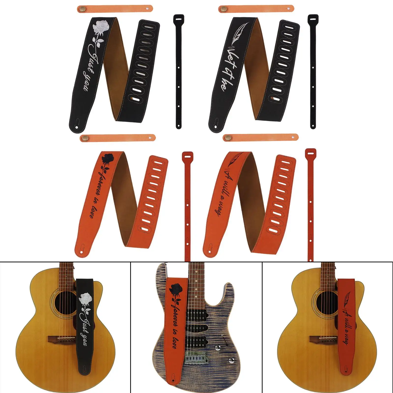 

Ремень для гитары из искусственной кожи для акустической электрогитары, аксессуары для Укулеле
